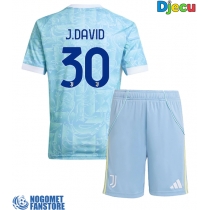 Juventus Jonathan David #30 Gostujuci Dres za djecu 2025-26 Kratak Rukav (+ Kratke hlače)